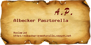 Albecker Pasztorella névjegykártya